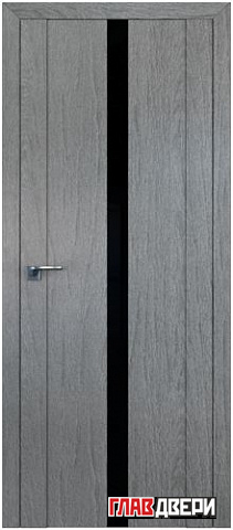Дверь Profildoors 2.04XN стекло Черный лак (Грувд Серый)