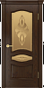 Дверь Linedoor Амелия-Л шоколад тон 30 со стеклом византия бр