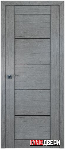 Дверь Profildoors 2.11XN Черный триплекс (Грувд Серый)