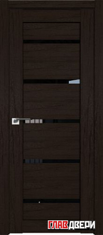 Дверь Profildoors 7XN стекло Черный триплекс (Дарк Браун)