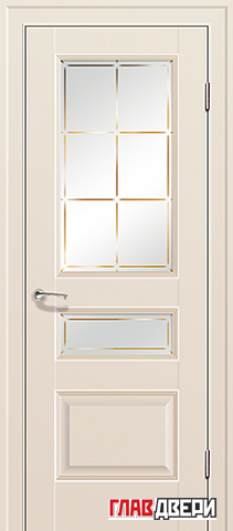 Дверь Profildoors 94U стекло Гравировка 1 (Магнолия Сатинат)