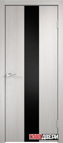 Дверь Velldoris Smart Z2 PO Лакобель черное (Дуб белый)