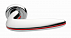 Дверные ручки MORELLI Luxury SUNRISE CRO/ROSSO Цвет - Полированный хром/с красной вставкой