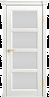Дверь Linedoor Классика-2 ясень белый тон 38 со стеклом белый триплекс
