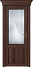 Дверь Status Classic 521 стекло Английская решетка (Орех)