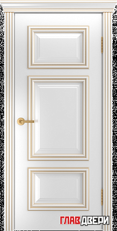 Дверь Linedoor Афина эмаль белая золото