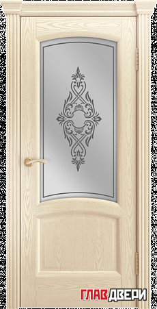 Дверь Linedoor Анталия-2 ясень сливки тон 34 со стеклом айрис св