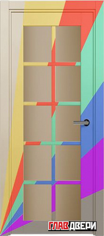 Дверь Status Optima 123 стекло Сатинато бронза (эмаль) (Любой цвет RAL)