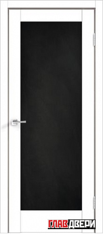 Дверь Velldoris Alto 4GR PG (графитовая доска+филенка) (Эмалит белый)