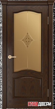 Дверь Linedoor Пронто-Л шоколад тон 30 со стеклом амелия бр