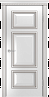 Дверь Linedoor Афина эмаль белая серебро Б006