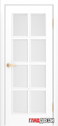 Дверь Linedoor Аврора-К эмаль белая со стеклом