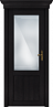 Дверь Status Classic 521 стекло гравировка Грань (Дуб чёрный)
