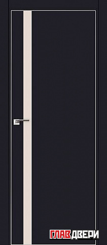 Дверь Profildoors 6E ABS стекло Перламутровый лак (Черный матовый)