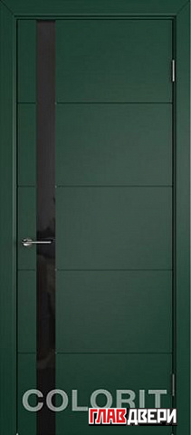 Дверь Colorit К4 ДО (Зеленая эмаль)