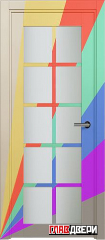 Дверь Status Optima 123 стекло Сатинато белое (эмаль) (Любой цвет RAL)
