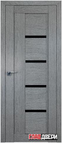 Дверь Profildoors 2.08XN Черный триплекс (Грувд Серый)
