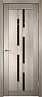 Дверь Velldoris Unica 7 PO Лакобель черное (Капучино)