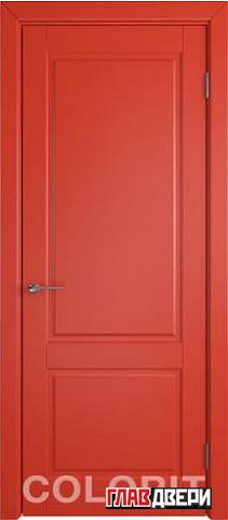 Дверь Colorit К1 ДГ (Красная эмаль)