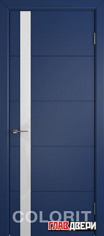 Дверь Colorit К4 ДО (Синяя эмаль)