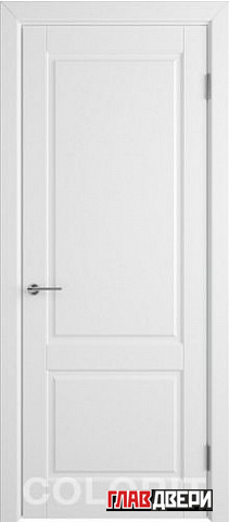 Дверь Colorit К1 ДГ (Белая эмаль)