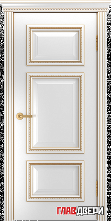 Дверь Linedoor Афина эмаль белая золото Б006