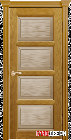 Дверь Linedoor Классика-2 ясень золотисный тон 24 со стеклом волна бронза