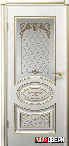 Дверь Вителия ПО патина с фрезировкой