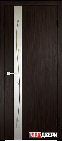 Дверь Velldoris Smart Z1 PO Зеркало (веточки серебро) (Венге)