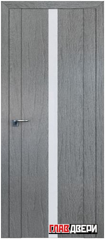 Дверь Profildoors 2.04XN стекло Белый лак (Грувд Серый)