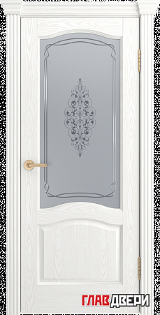 Дверь Linedoor Пронто ясень белый тон 38 со стеклом вива