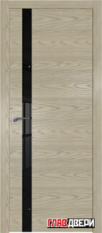 Дверь Profildoors 6NK ABS стекло Черный лак (Дуб Sky Крем)