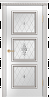 Дверь Linedoor Грация эмаль белая серебро лилия св Б009