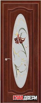 Оливия шпон махагон стекло художественное "Орхидея"