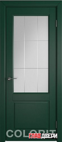 Дверь Colorit К1 ДО (Зеленая эмаль)