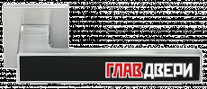 Дверные ручки MORELLI DIY MH-48-S6 SC/BL "Sulla" Цвет - Матовый хром/чёрный