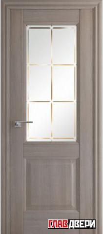 Дверь Profildoors 90X стекло Гравировка 1 (Орех Пекан)