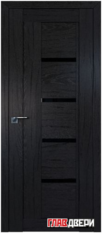 Дверь Profildoors 2.08XN Черный триплекс (Дарк Браун)