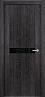 Дверь Status Trend 411 стекло Лакобель (Дуб чёрный)