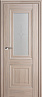Дверь Profildoors 28X стекло Узор (молдинг серебро) (Орех Пекан)