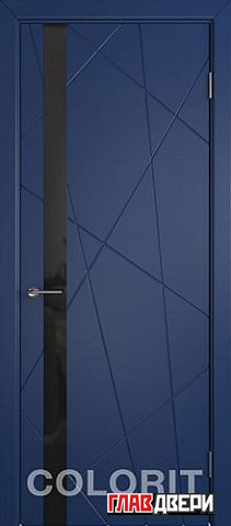 Дверь Colorit К5 ДО (Синяя эмаль)