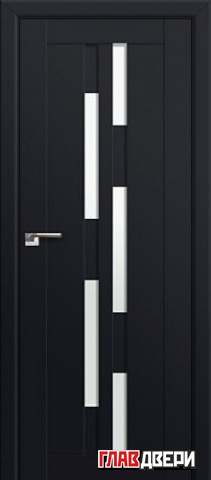 Дверь Profildoors 30U Белый триплекс (Черный матовый)