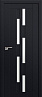 Дверь Profildoors 30U Белый триплекс (Черный матовый)