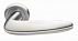 Дверные ручки MORELLI Luxury SUNRISE CSA/BIANCO Цвет - Матовый хром/с белой вставкой