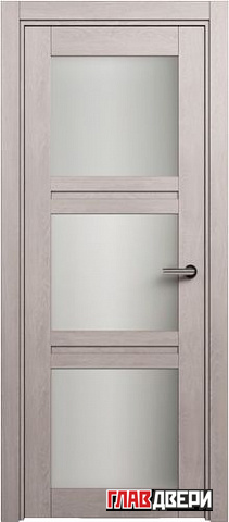 Дверь Status Elegant 146 стекло Сатинато белое (Дуб серый)