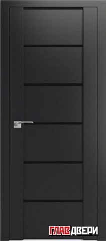 Дверь Profildoors 99U Черный триплекс (Черный матовый)
