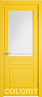 Дверь Colorit К2 ДО (Желтая эмаль)