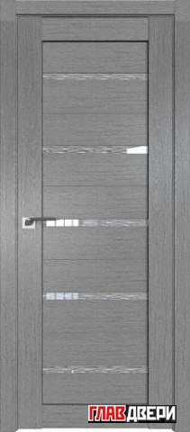 Дверь Profildoors 7XN стекло Дождь белый (Грувд Серый)