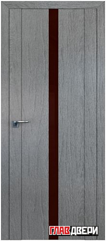 Дверь Profildoors 2.04XN стекло Коричневый лак (Грувд Серый)