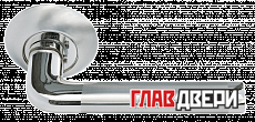 Дверные ручки MORELLI MH-03 SN/CP КОЛОННА Цвет - Белый никель/полированный хром